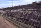 Photo of bank protection project under construction.