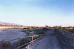 Photo of bank protection on Pantano Wash at Golf Links Road, looking southeast