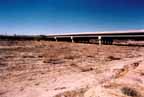 Photo of Ca&ntilde;ada Del Oro levee near Oracle Road bridge