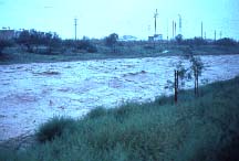 Image of raging torrent during flood stage
